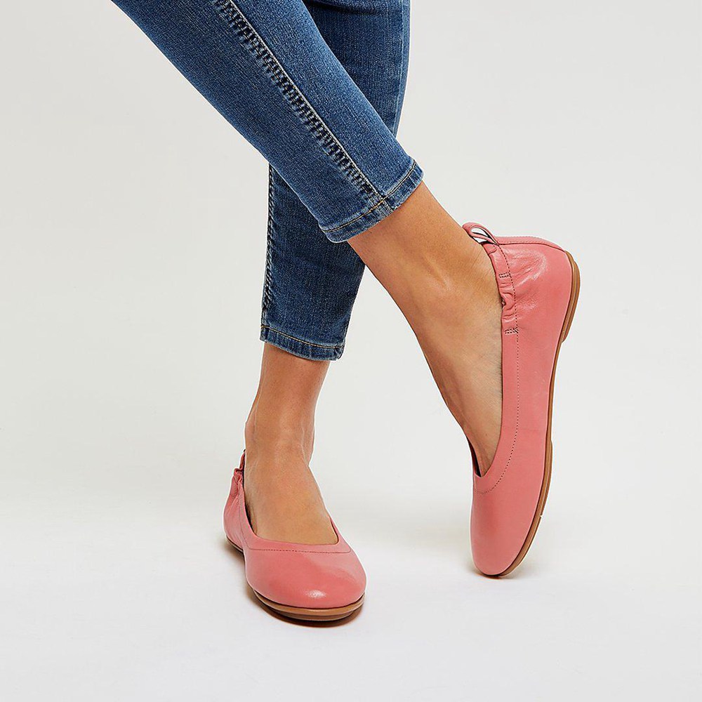 Fitflop Womens Ballet Flats - Allegro Soft Leather - Pink - 564-LCDMOQ